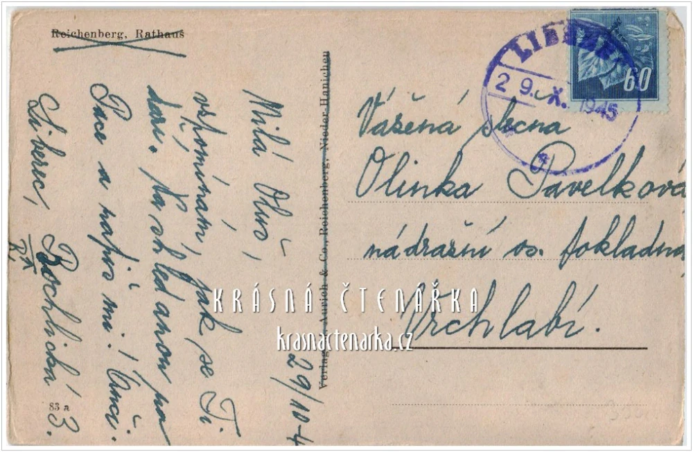 LIBEREC, Radnice a náměstí a Metznerova kašna