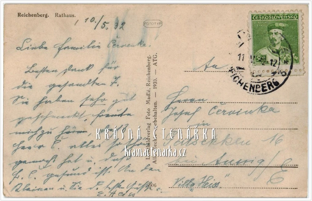 LIBEREC, Radnice, náměstí a Metznerova kašna