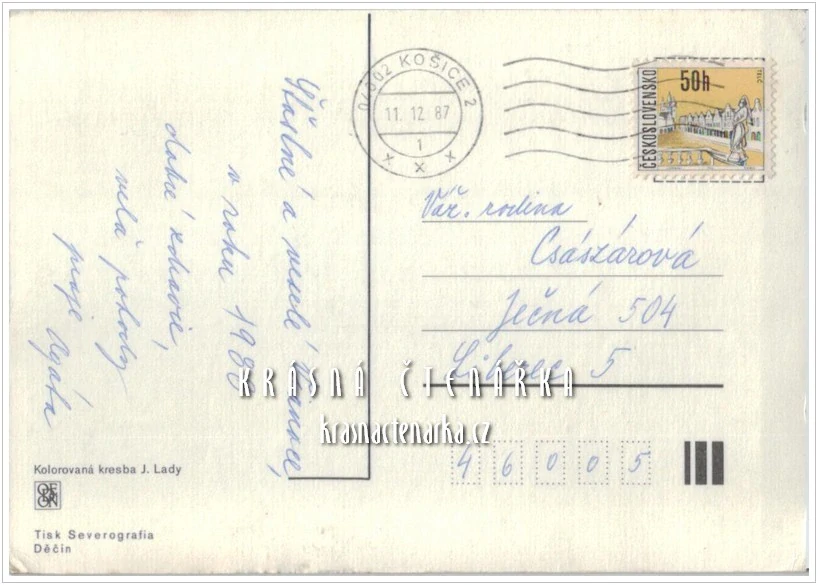 VÁNOČNÍ a NOVOROČNÍ pohlednice (il. Josef Lada)