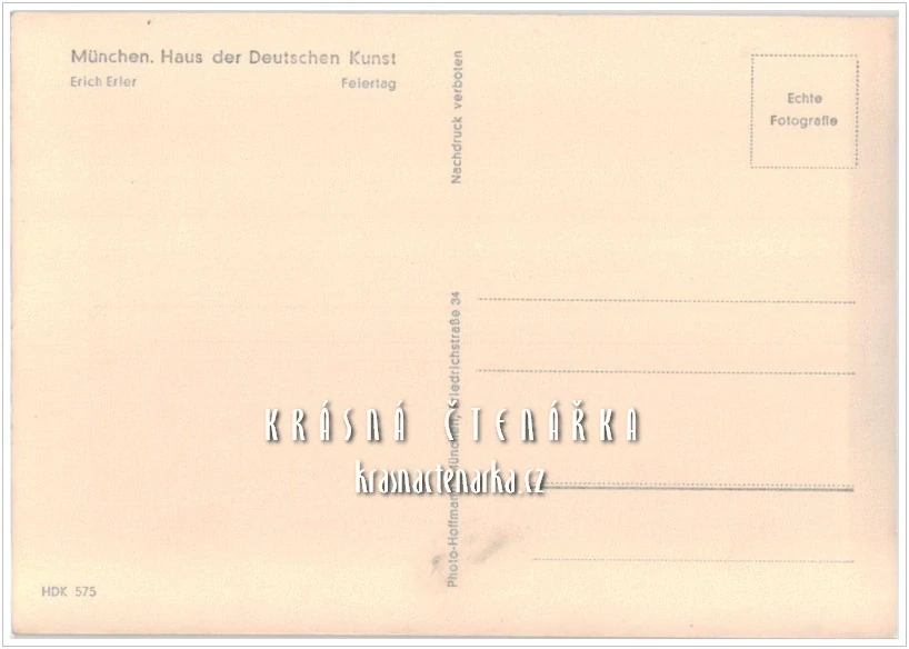 Erich Erler: FEIERTAG, reprodukce obrazu