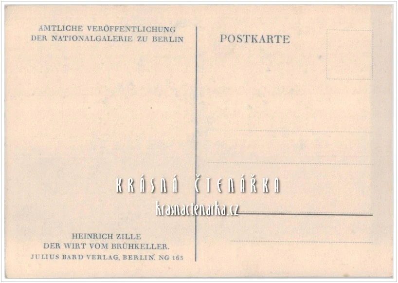 HEINRICH ZILLE, reprodukce obrazu