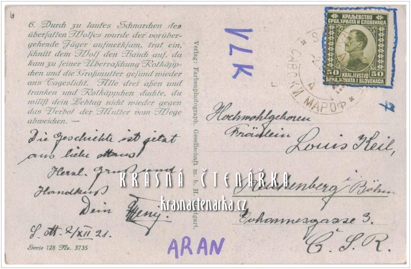 Brüder Grimm: ROTKÄPPCHEN / Červená Karkulka (il. Otto Kubel)