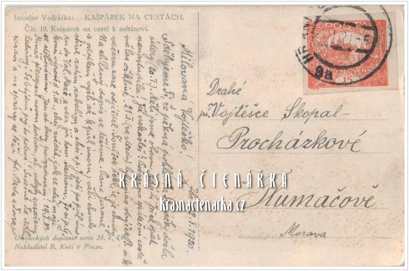 KAŠPÁREK NA CESTĚ K SULTÁNOVI, Uměleckých pohlednic serie 24 č. 10