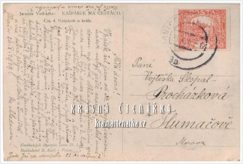 KAŠPÁREK U KRÁLE, Uměleckých pohlednic serie 24 č. 4