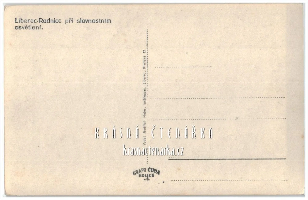 LIBEREC, Radnice při slavnostním osvětlení
