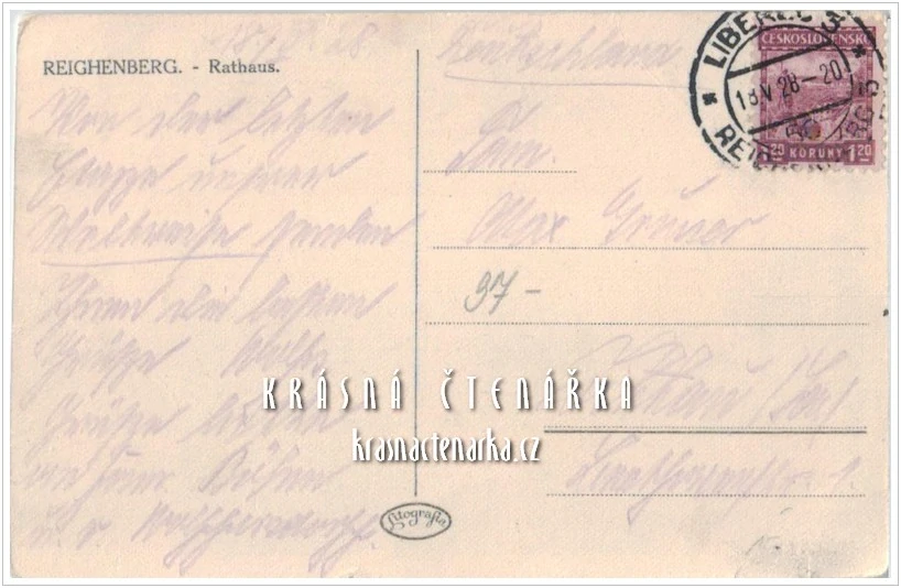 LIBEREC, Radnice, náměstí a Metznerova kašna