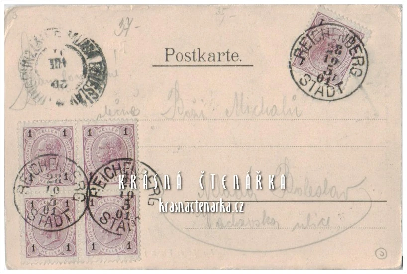 LIBEREC, Radnice, náměstí a Neptunova kašna