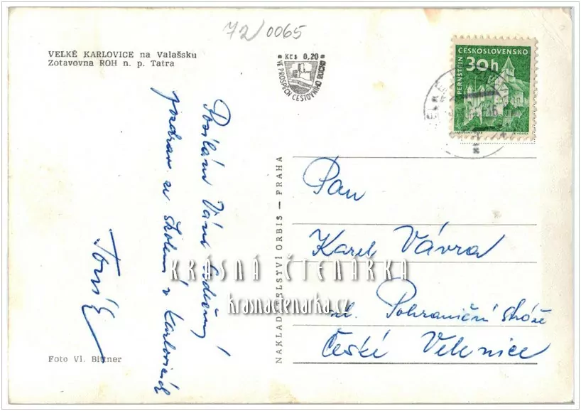 VELKÉ KARLOVICE, Zotavovna ROH n. p. Tatra