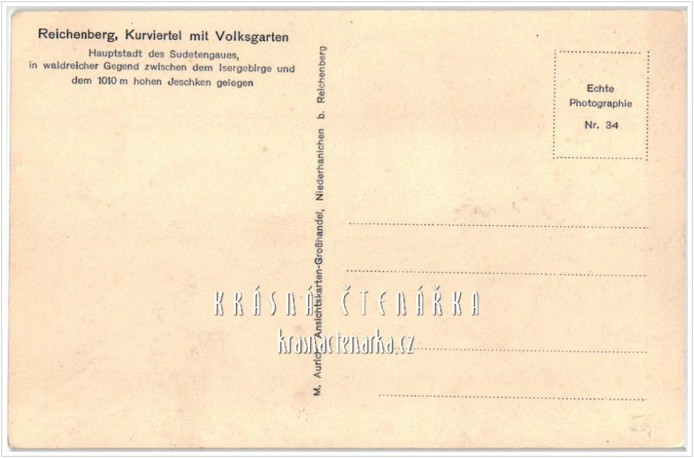 LIBEREC, Lidové sady (Volksgarten)