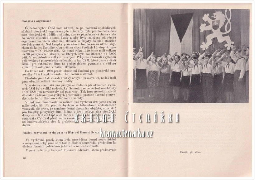 ZPRÁVA o činnosti Československého svazu mládeže kraje Liberec k VI. krajské konferenci ve dnech 5. - 6. května 1951