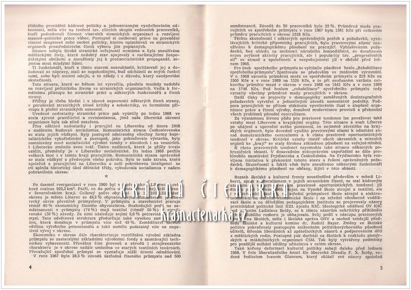 POUČENÍ z krizového vývoje v okresní stranické organizaci a v okrese Liberec