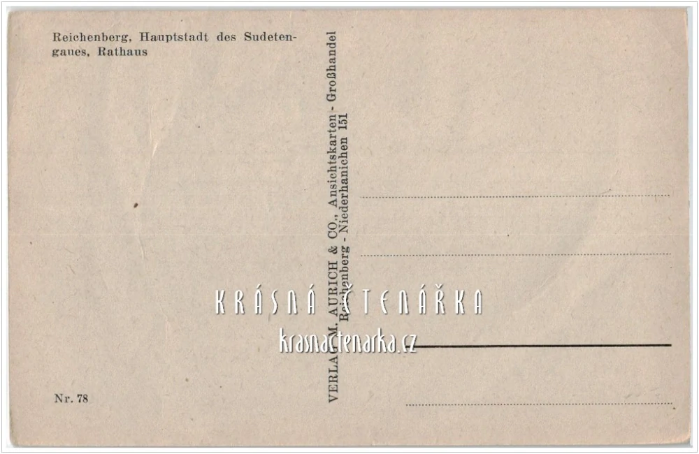 LIBEREC, Radnice, náměstí a také Metznerova kašna