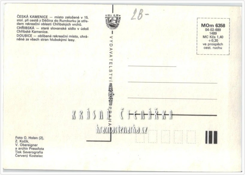 CHŘIBSKÁ - ČESKÁ KAMENICE - DOUBICE