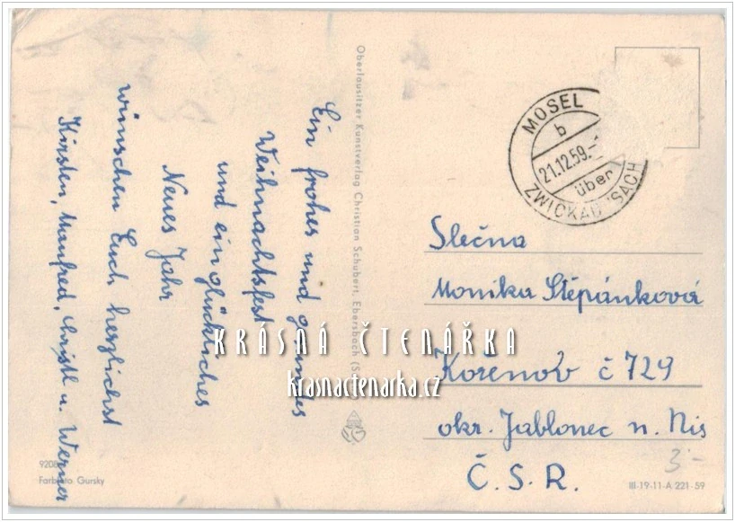 VÁNOČNÍ a NOVOROČNÍ pohlednice