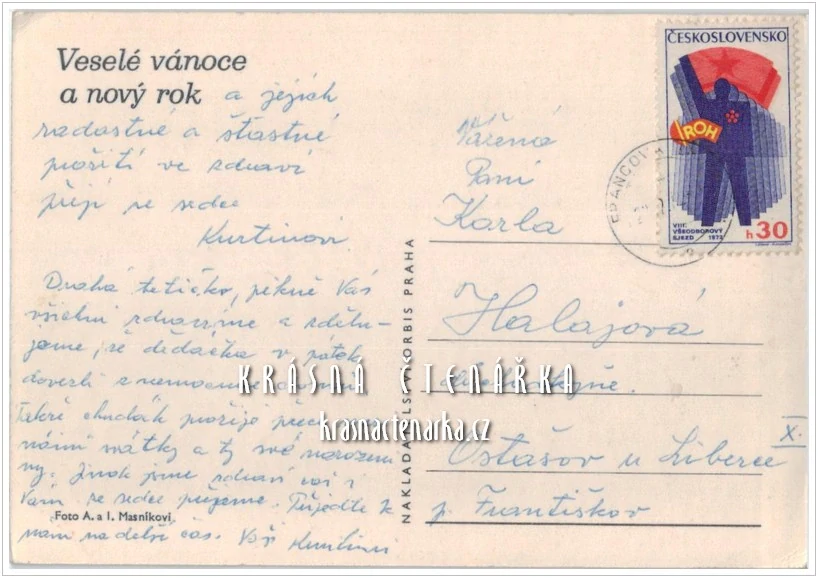 VÁNOČNÍ a NOVOROČNÍ pohlednice a KOČKA