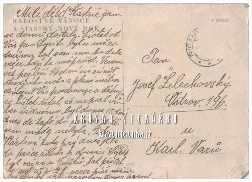 VÁNOČNÍ a NOVOROČNÍ pohlednice (il. Vojtěch Sedláček)