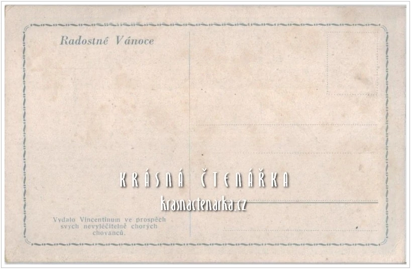 VÁNOČNÍ a NOVOROČNÍ pohlednice charitativní Vincentium