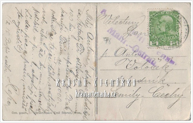 VÁNOČNÍ a NOVOROČNÍ pohlednice s čápem