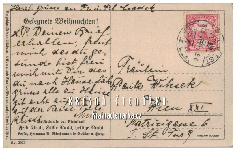 VÁNOČNÍ a NOVOROČNÍ pohlednice (il. Ferdinand Brütt)