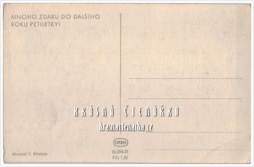 VÁNOČNÍ a NOVOROČNÍ pohlednice BUDOVATELSKÁ (il. Václav Matas)