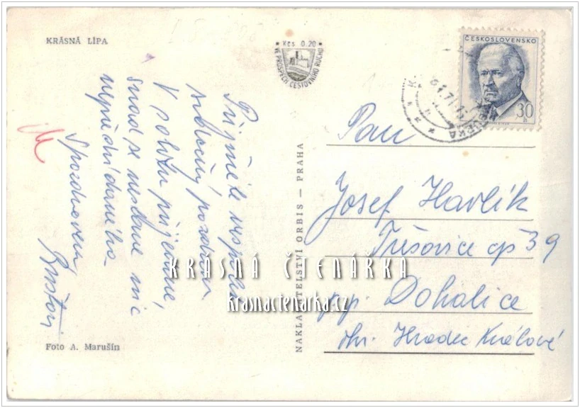 KRÁSNÁ LÍPA, Náměstí ... i s automobily