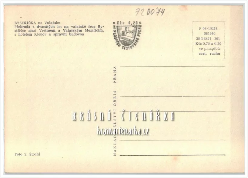 Vodní nádrž BYSTŘIČKA, Hotel Klenov