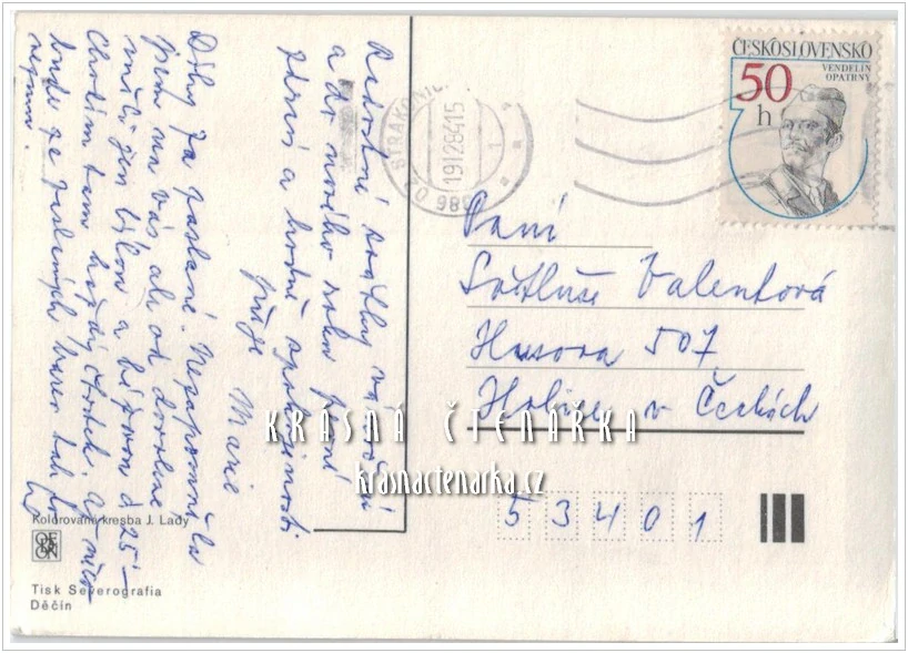 VÁNOČNÍ a NOVOROČNÍ pohlednice (il. Josef Lada)