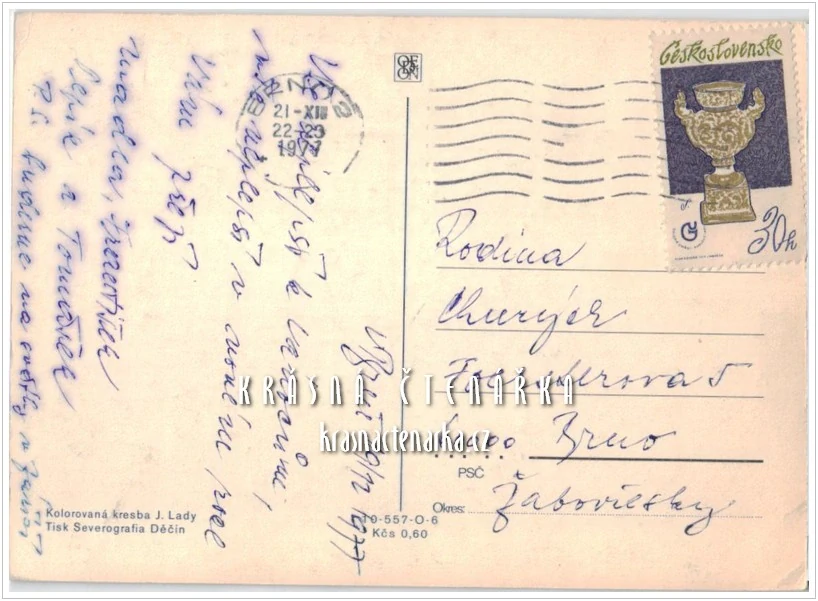 VÁNOČNÍ a NOVOROČNÍ pohlednice (il. Josef Lada)