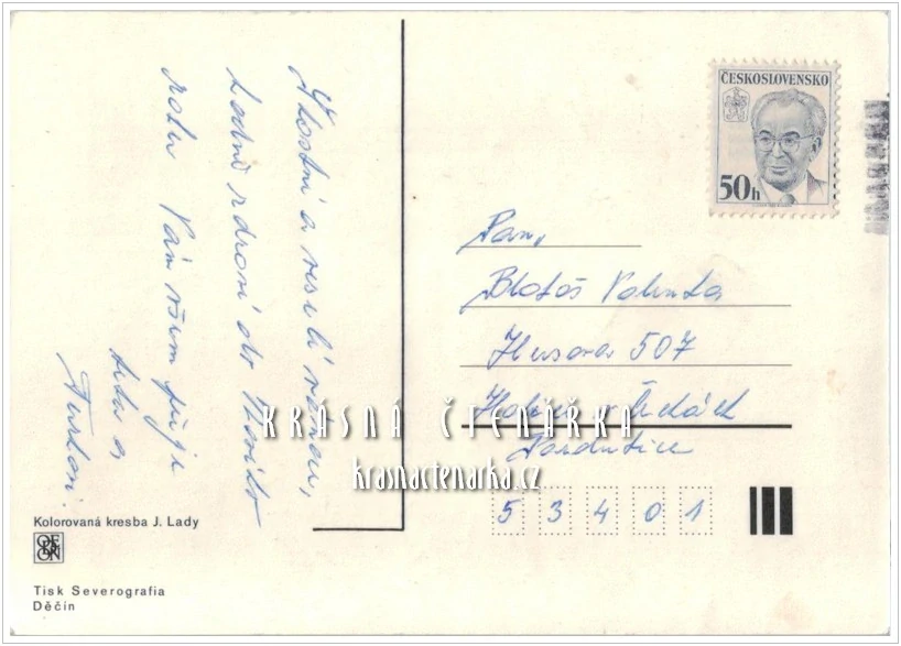 VÁNOČNÍ a NOVOROČNÍ pohlednice (il. Josef Lada)