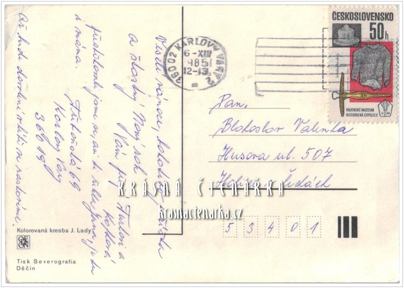 VÁNOČNÍ a NOVOROČNÍ pohlednice (il. Josef Lada)