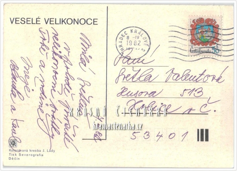 VELIKONOČNÍ pohlednice (il. Josef Lada)