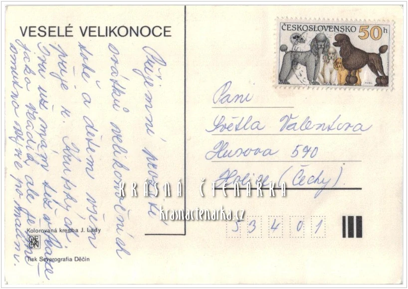 VELIKONOČNÍ pohlednice (il. Josef Lada)