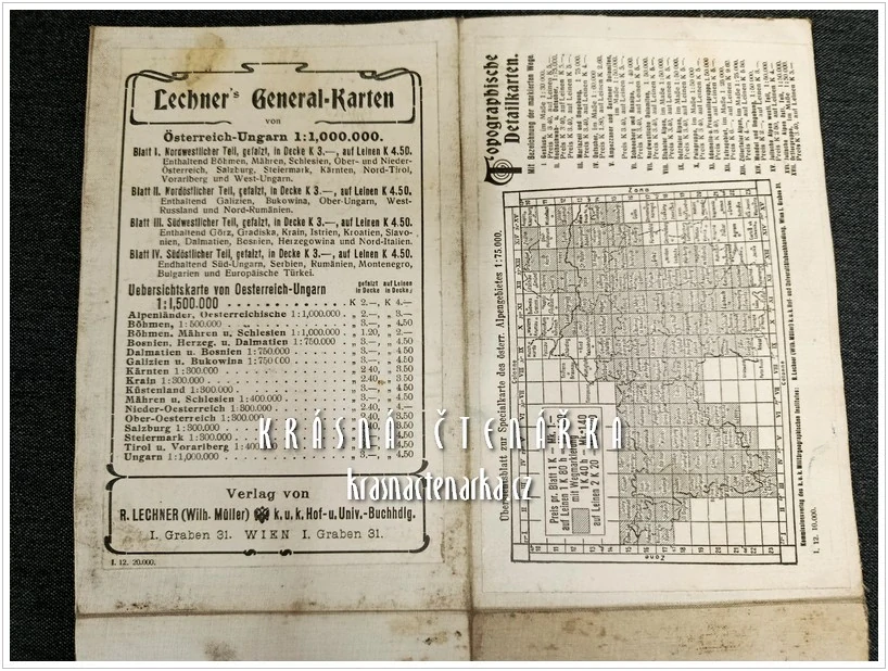 MAPA: ČESKOLIPSKO - DUBÁ, 1:75 000, z edice Lechner's General-Karten