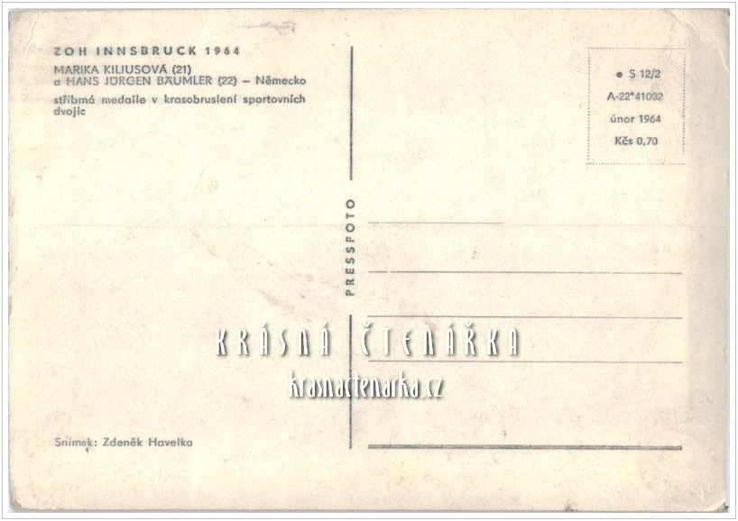 Krasobruslaři MASRIKA KLIUSOVÁ a HANS JÜRGEN BÄUMLER