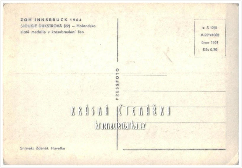 Krasobruslařka SJOUKJE DIJKSTROVÁ