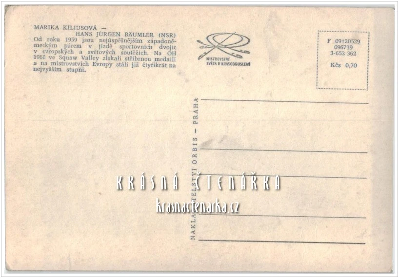 Krasobruslaři MASRIKA KLIUSOVÁ a HANS JÜRGEN BÄUMLER