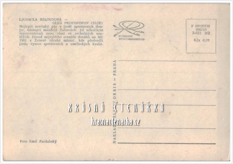 Krasobruslaři LJUDMILA BĚLOUSOVÁ a OLEG PROTOPOPOV