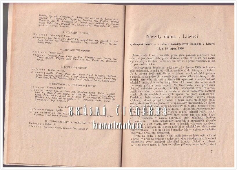 NÁRODOPISNÉ DNY V LIBERCI 14. - 18. SRPEN 1946