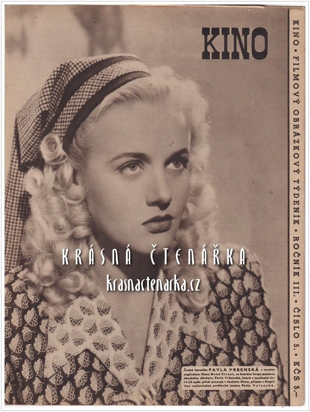 Časopis KINO 1948/05 (Film Krakativ a Florence Marly-Smékalová + Pavla Vrbenská)