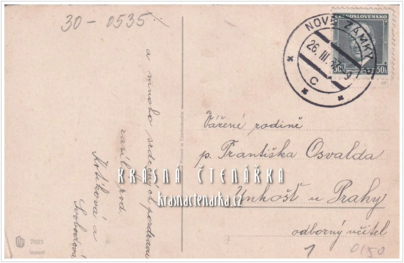 VELIKONOČNÍ pohlednice s kuřátkem