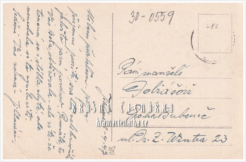 VELIKONOČNÍ pohlednice s košíkem