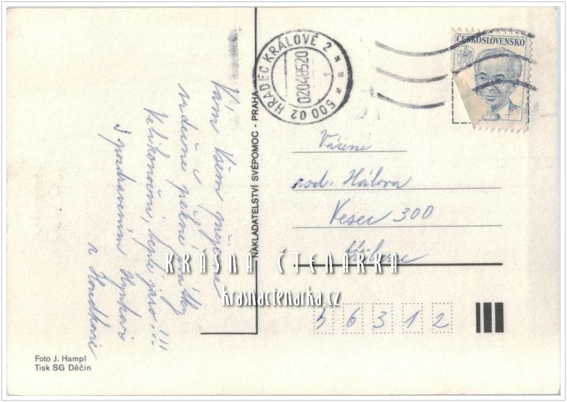 VELIKONOČNÍ pohlednice s panenkou