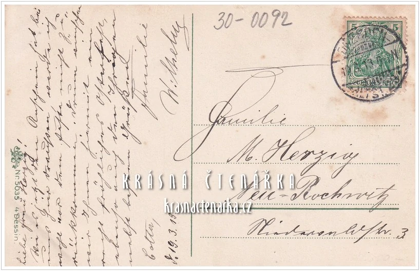 VELIKONOČNÍ pohlednice se zajíčkem