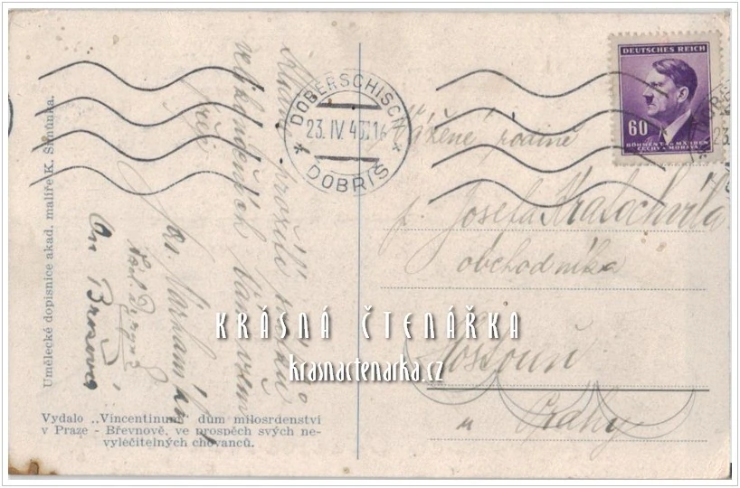 VELIKONOČNÍ pohlednice (il. Šimůnek Karel) (Charitativní pohlednice Vincentium)