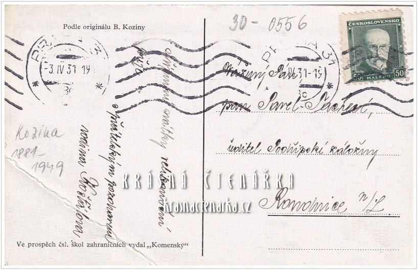 VELIKONOČNÍ pohlednice (il. Kozina Bohumil)