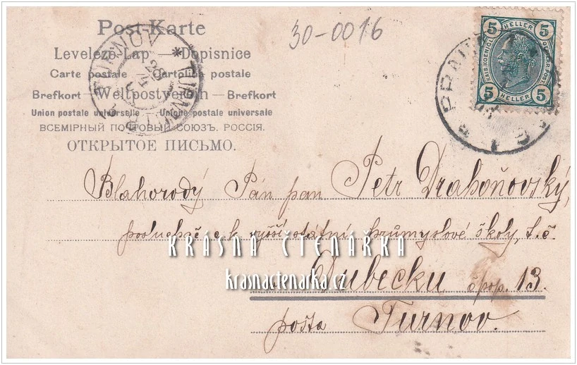 VELIKONOČNÍ pohlednice s kuřátkem