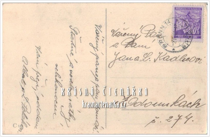 VELIKONOČNÍ pohlednice s králíčkem