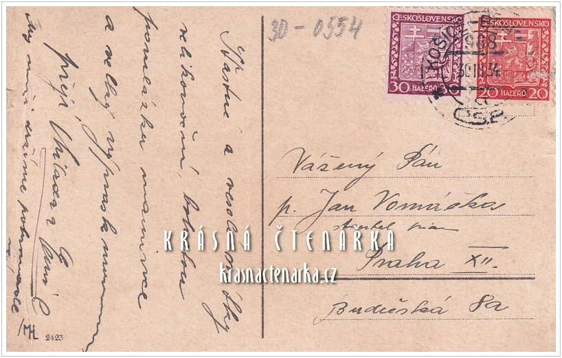 VELIKONOČNÍ pohlednice a zajíček s deštníkem