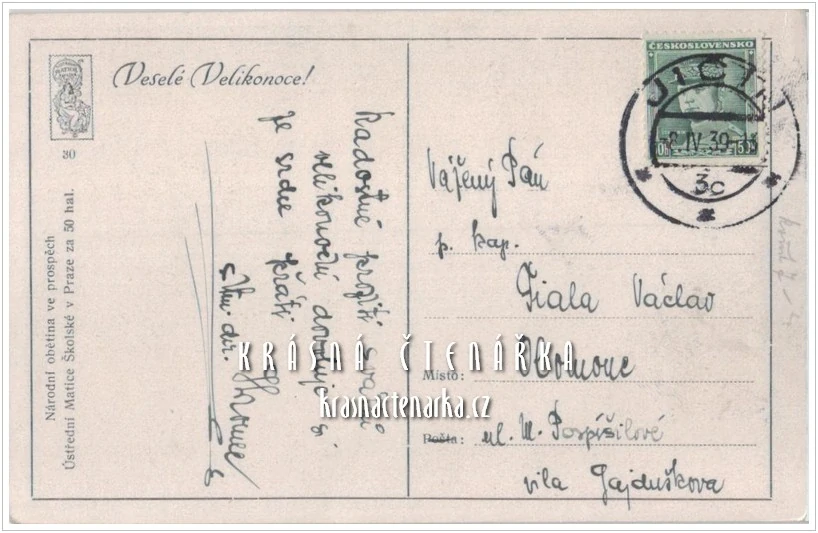 VELIKONOČNÍ pohlednice a děti (Ústřední Matice Školská)