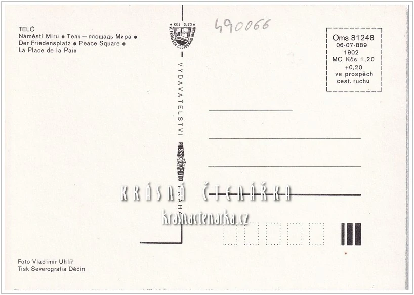 TELČ, Náměstí Zachariáše z Hradce (býv. náměstí Míru)